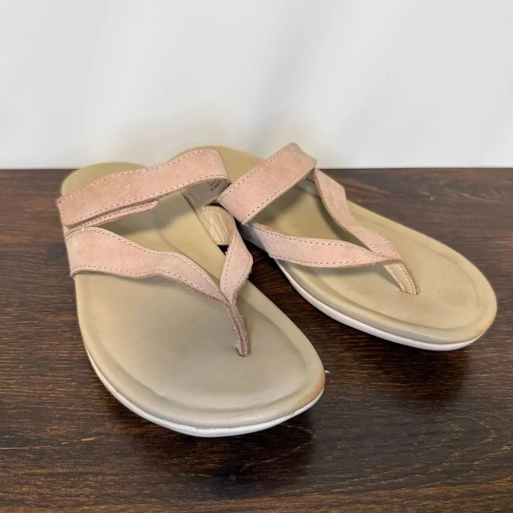 Abeo opal neutral leather slide size 7